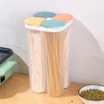 thumbnail image 2 of Binwennn Cereal Storage Set Top of Refrigerator Storage Cereal Sealed Jar With Compartment Storage Jar Home Kitchen Food Grade Storage Jar With Lid Compartment Transparent Food Storage Jar, 2 of 5