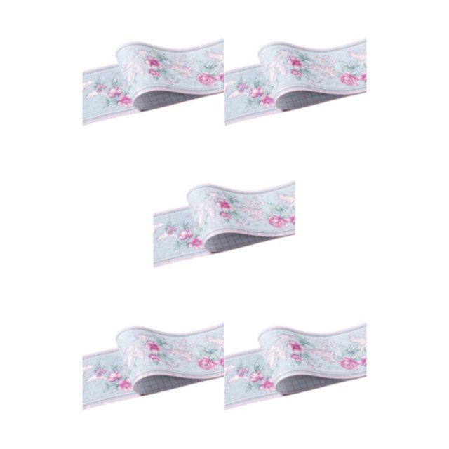 Baohd Ligne de Taille Imperméable PVC de Fabrication Exquise pour la Mode Rétro Murale et le Jardin Bleu Facile 5Set