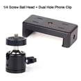 thumbnail image 1 of Bgsha Tripod Mount Smartphone Holder Clip Standard 1/4 Screw Ball Head Camera Bracket, 1 of 10