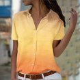 thumbnail image 2 of Button Down Shirts for Women Short Sleeve Collared Work Office Blouses Casual Relaxed Fit Summer Tunic Tops Plus Size, 2 of 5