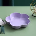 thumbnail image 4 of Assiettes en Paille de Blé - Plats Réutilisables pour Dessert, Salade et Collations, Compatibles Micro-Ondes et Lave-Vaisselle, Assiettes de Service de Forme Florale, Violet, JKODE, 4 of 9