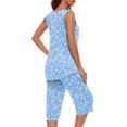 thumbnail image 3 of Baikeli Womens Sets Clearance Sale Two Piece Outfits for Women Plus Size Suits Striped Tops Drawstring Waist Pants Jogger Sets with Pockets Matching Wide Leg Pants Sets for Women, 3 of 7