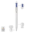 thumbnail image 3 of uni® one Retractable Gel Pens, Medium Point (0.7mm), Blue Ink, 3 Pack, 3 of 7