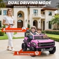 thumbnail image 3 of 24V 2 Seater Ride on Cars for Big Kids, Licensed Ford Bronco Raptor Powered Ride on Toy Truck with Remote Control, Spring Suspension, Bluetooth, LED Light, Electric Car for Kids 3-8 Boys Girls, Pink, 3 of 8