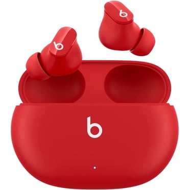 Restored Beats Studio Buds True Wireless Noise Cancelling Earbuds - Class 1 Bluetooth, 8 Hours of Listening Time, Sweat Resistant, Built-In Microphone - (Red)