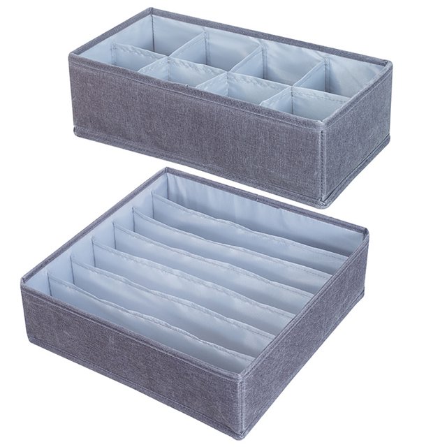 Underwear Organizer Divider Foldable: Large Socks Drawer Organizer Storage Box