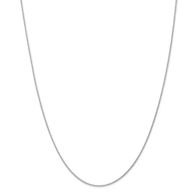 Chaîne de Blé Parisien en Or Blanc 14K 1.00mm 24 Pouces