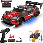 AIGIA 1:24 Scale RC Drift Car 30KM/H 4WD 2.4GHz Remote Control Cars with LED Light High Speed RC Racing Cars Toy Gift for Kids