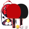thumbnail image 1 of Amdohai Table Tennis 2 Player Set 2 Table Tennis Bats Rackets and 3 Ping Pong Balls with Cover Bag, 1 of 6
