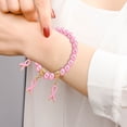 thumbnail image 4 of Bracelets Accessoire de Sensibilisation au Cancer avec Logo Ruban Rouge - Badge de Prévention International pour Femmes, 4 of 5