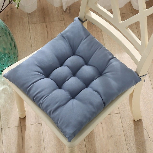 Solid Color Frosted Chair Cushion Dining Chair Cushion Office Student Winter Seat Cushion Non Fading Thick Soft Breathable Linen Seat Pad for Kitchen Chairs,Office Chairs,Dorm Room Stools,Indoor