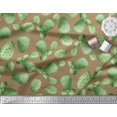 thumbnail image 3 of Soimoi Brown Modal Satin Fabric Cactus Tree Print Fabric by the Yard 42 Inch Wide, 3 of 5