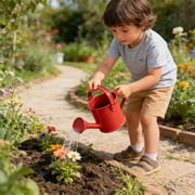 Small Watering Can for Indoor and Outdoor Plants | Household Garden Watering Pot with Sprinkler Spout | Lightweight Iron Watering Can for Potted Plants, Houseplants, and Hanging Baskets