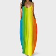 thumbnail image 1 of Women Summer O-Neck Flower Print Sleeveless Plus Size Pullover Long Dresses, 1 of 3