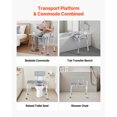 thumbnail image 2 of VEVOR 4-in-1 Bedside Commode Chair Raised Toilet Seat 500 lbs Adjustable Height, 2 of 9