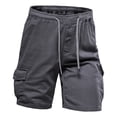 thumbnail image 2 of Diufon Men's Athletic Shorts Drawstring Waisted Outdoor Sport Shorts Spring Summer Hiking Shorts with Pockets, 2 of 6