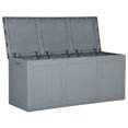 thumbnail image 3 of vidaXL Garden Storage Box 270L Grey PP Wood Look, 3 of 5