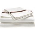 thumbnail image 1 of Ensemble de Taie d'Oreiller en Coton à 300 Fils Standard-Blanc/chocolat, 1 of 2