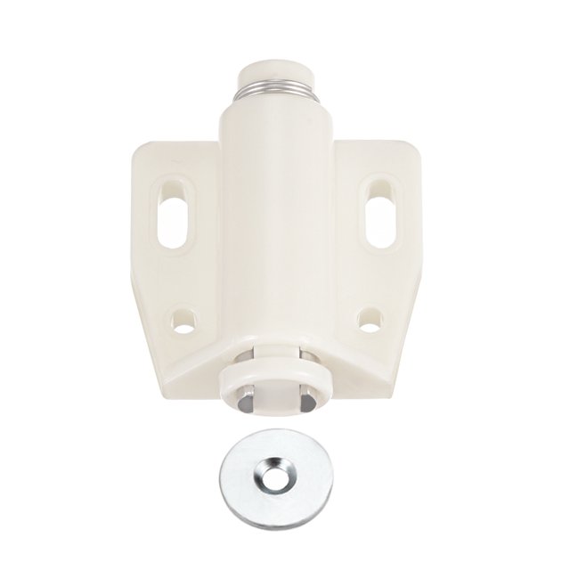 Unique Bargains Magnetic Touch Catch Latch Closures Nylon White for Cabinet Door Shutter