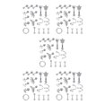 thumbnail image 1 of maskred 17 Pcs Boucles d'Oreilles Élégantes en Acier Inoxydable Bijoux Bagues de Nez Argent 5Ensemble, 1 of 6