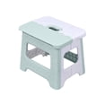 thumbnail image 3 of Folding Stool Plastic Space Saving Small Seat | Compact Lightweight Portable Step Stool for Home Office Outdoor | Multicolor | 22x18x19.5cm | Easy Fold & Storage, 3 of 6