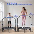 thumbnail image 4 of Soozier 45" Rebounder Trampoline for Adult with Adjustable Handle, Blue, 4 of 10