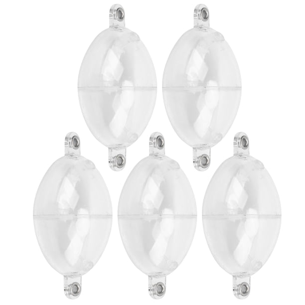 Lot De 5 Flotteurs De Pêche Ovaux – Plastique Léger, Haute Visibilité – Flottabilité Réglable – Pour Mer, Lac, Rivière – Truite, Poisson-Chat