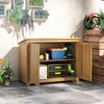 thumbnail image 2 of Outsunny Cabanon de Jardin en Bois Armoire de Rangement avec 2 Tablettes et 2 Portes, 2 of 9