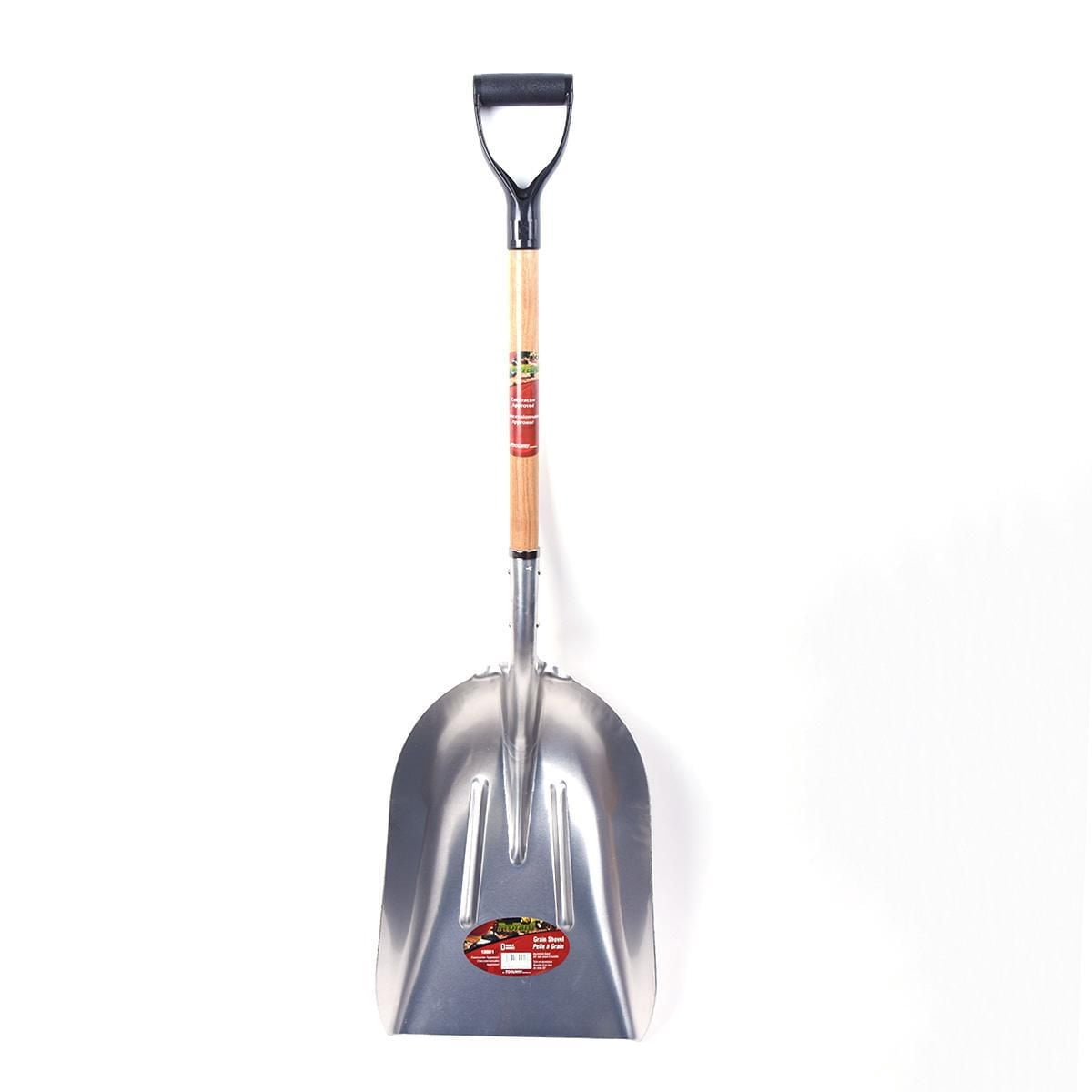 Pelle à grain en alun, manche en bois, 48 po de Poly D-Grip