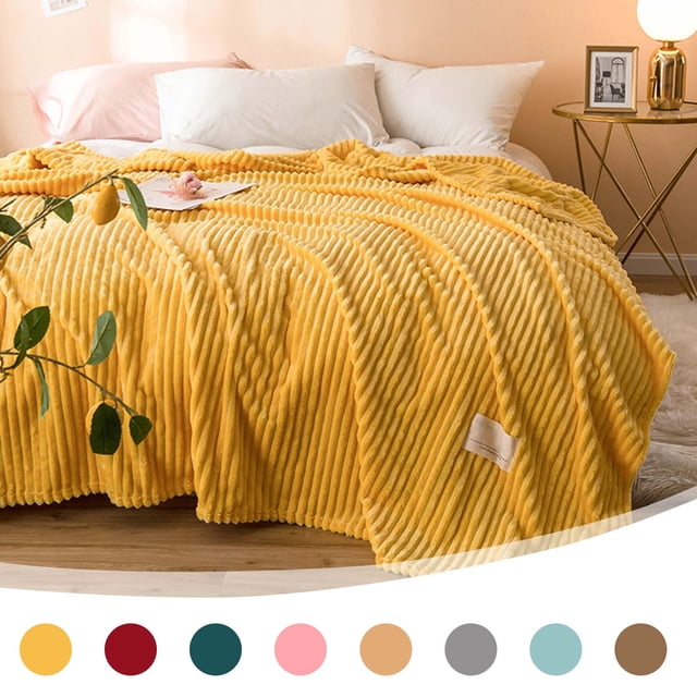 Sentmoon Cozy Blanket Decorative Throw Blanket Fleece Blanket Gift Blanket Fleece Towelling Blanket with Milk Fleece Nap Blanket for Gift and Housewarming