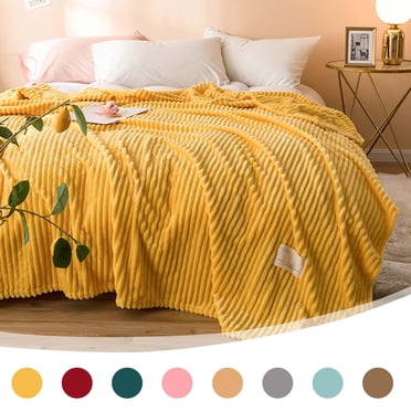 Sentmoon Couverture Jetée de Lit Couverture Jetée Douce Couverture en Molleton Couverture Cadeau Couverture en Molleton Couverture en Éponge avec Molleton de Lait Couverture de Sieste pour Voiture et Voyage