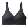 thumbnail image 4 of Women's Seamless Wireless Bra - Full Coverage, Padded, V Neck, Nylon Spandex, Comfortable Daily & Sleepwear, 4 of 6