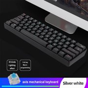 EGNMCR Keyboard Gaming Keyboard 2.4G Gaming Mechanical 61Keys Backlit Ergonomic Wireless keyboard Single Light 1 Keyboard