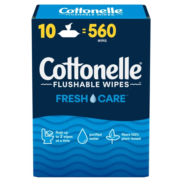 Cottonelle Lingettes Jetables, 10 x 56 Lingettes