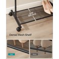 thumbnail image 3 of Clothes Rack with Wheels, 29.1 Inch Garment Rack, Clothing Rack for Hanging Clothes, with Dense Mesh Storage Shelf, 77 lb Load Capacity, 2 Brakes, Steel Frame, Black, 3 of 6