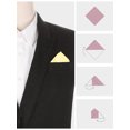 thumbnail image 3 of INSPIRE CHIC Mouchoirs à Poche Carrés pour Hommes Couleur Unie Jaune Taille Unique, 3 of 4