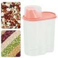 thumbnail image 3 of Pot Scellé avec Couvercle Rangement Alimentaire Pot Scellé avec Distributeur Contenant PP Cuisine Riz Céréales Grains Boîte de Conservation, 2,5 L, Rose, 3 of 9
