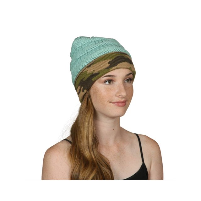 Gravity Threads Soft Camouflage Cuff Beanie, Mint