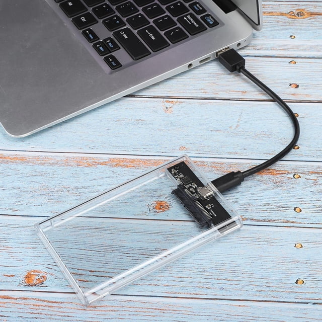 Qiilu USB C 3.1 Hard Drive Enclosure Type C To External 2.5in HDD Case Box UASP