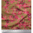 thumbnail image 1 of Soimoi Rayon Fabric Wildflower Floral Print Sewing Fabric Yard 42 Inch Wide, 1 of 3