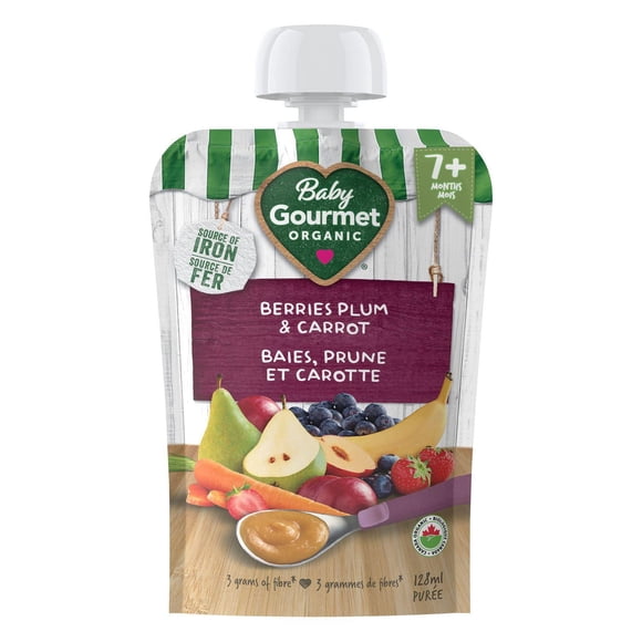 Baby Gourmet Organic Puree Berries Plum Carrot