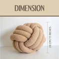 thumbnail image 4 of Coussin Décoratif à Nœud (Bouclé Sable, 28 cm), 4 of 7
