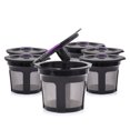 thumbnail image 1 of Capsules de Café Tasse Rechargeable Filtres à Café Réutilisables Capsules Dosettes Conception Intégrée Passoire en Maille en Acier Inoxydable de Remplacement pour Keurig 2.0 et 1.0 avec Brosse et Cuillère Lot de 8, 1 of 8