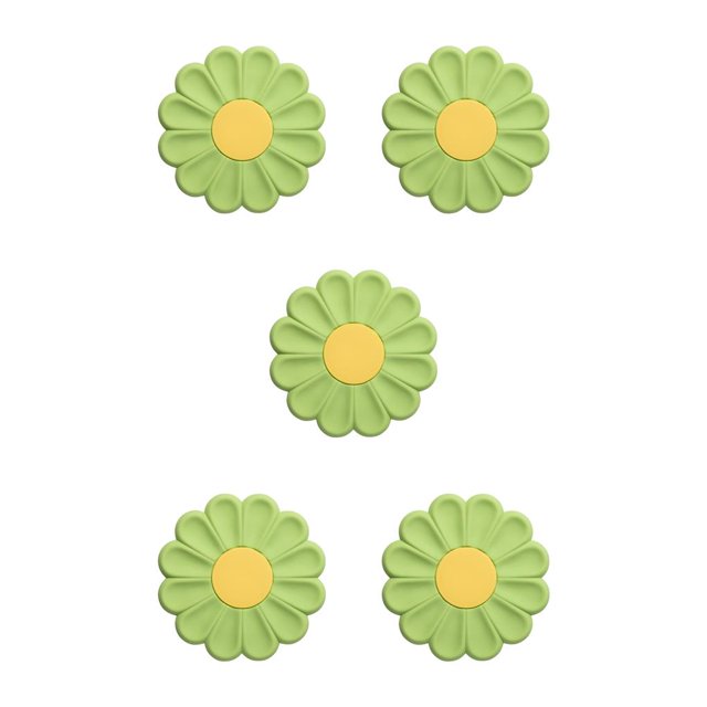 pitrice Placemat Heat Insulation Flower Pad Holder Kitchen Table Mat Anti-scalding Washable Reusable Drink Countertop Pink Green 5Set