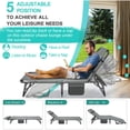 thumbnail image 2 of Slsy Portable Folding Camping Cot Bed with 2 Sided Mattress & Pillow, Adjustable 5-Position Folding Lounge Chair, Folding Cot Bed, 2 of 13