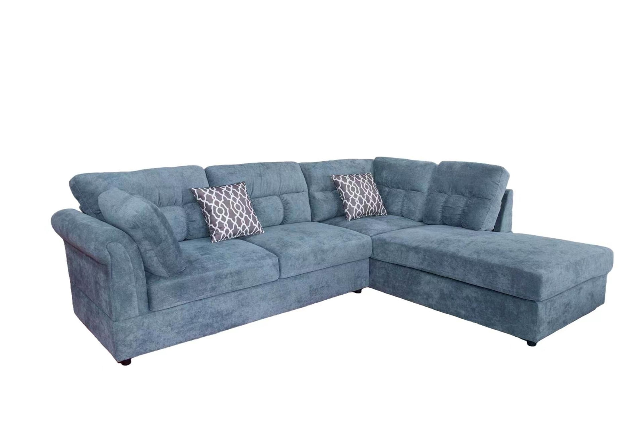 Canapé d'angle moderne en tissu gris K-Living pour salon
