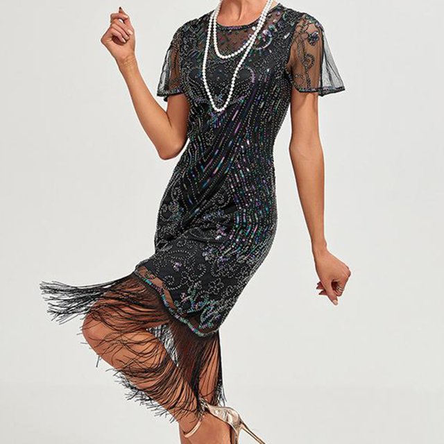 UPPADA Robe Cocktail à Col Rond pour Femmes Robe Sirène Robe Cocktail Sans Manches Robe Formelle Évasée Robes d'Invitée de Mariage Robe Cocktail Moulante Articles en Liquidation Liquidation Aujourd'hui