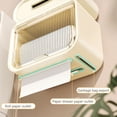 thumbnail image 3 of Rouleaux de Papier Hygiénique, Boîte de Rangement pour Papier Hygiénique Boîte de Papier Hygiénique Imperméable Boîte de Papier Hygiénique Murale Sans Perçage Boîte à Papier Support de Rangement pour Rouleaux de Papier Hygiénique pour Ranger des Articles Couvercle de Boîte à Mouchoirs, 3 of 6