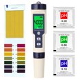 thumbnail image 1 of Zootealy Portable 5-in-1 Tester for Water Quality Monitoring - PH/EC/TDS/Salinity/Temperature Meter with Backlight Display - Ideal for Aquariums, Fishponds, Labs - Includes PH Test Paper, 1 of 6