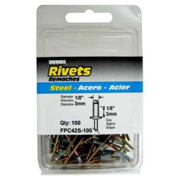 FPC 135467 0.25 in. Short Steel Rivet, 100 Per Pack